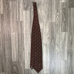 The Nature Conservancy Fruit Silk Tie Novelty Wildlife Mens Necktie Burgundy